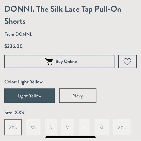 DONNI. Silk Tap Shorts in Light Yellow - Picture 3 of 17